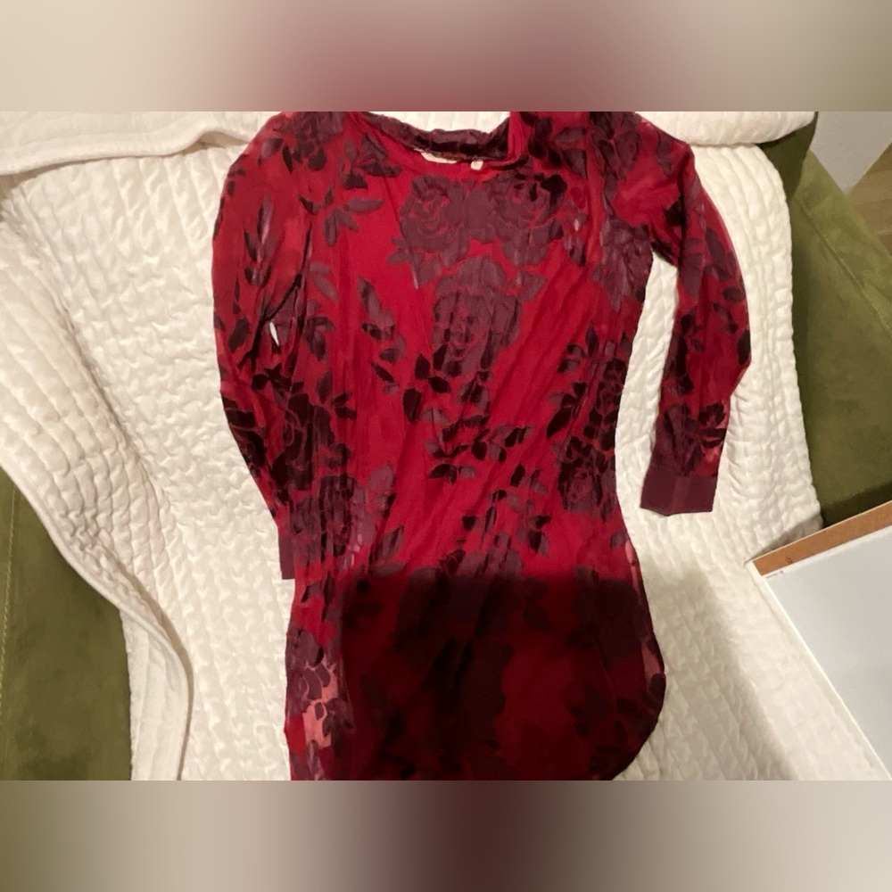 Short red dress